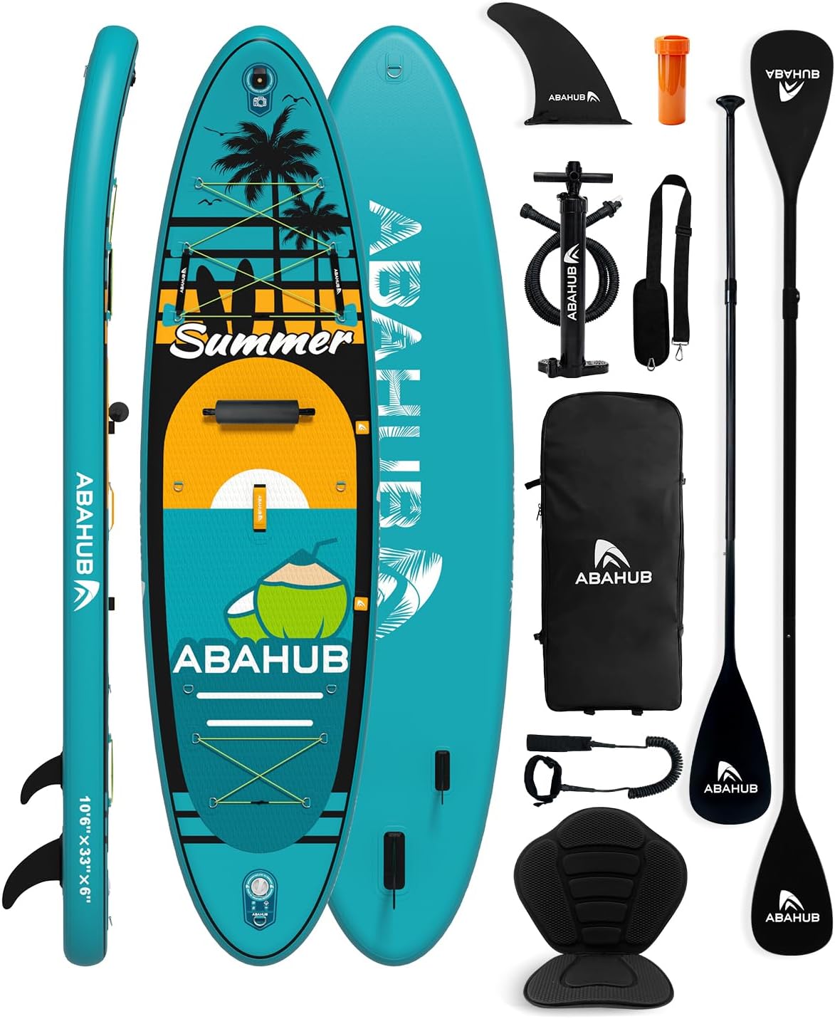 Fishing Kayak Paddle - Papan Dayung Tiup Lebar 10,6 kaki