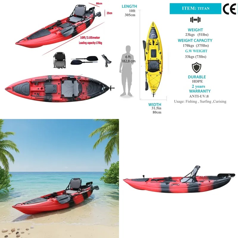 Fishing Kayak Paddle - Kayak Pancing Duduk Tunggal 10 kaki