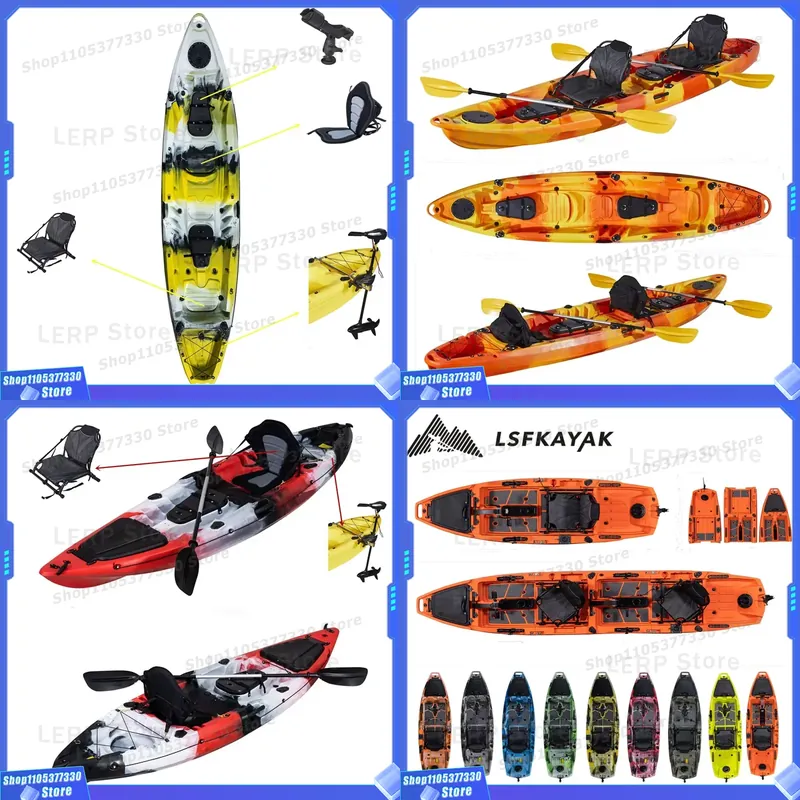 Fishing Kayak Sit In - Perahu Kayak Plastik Kaku 2 Orang