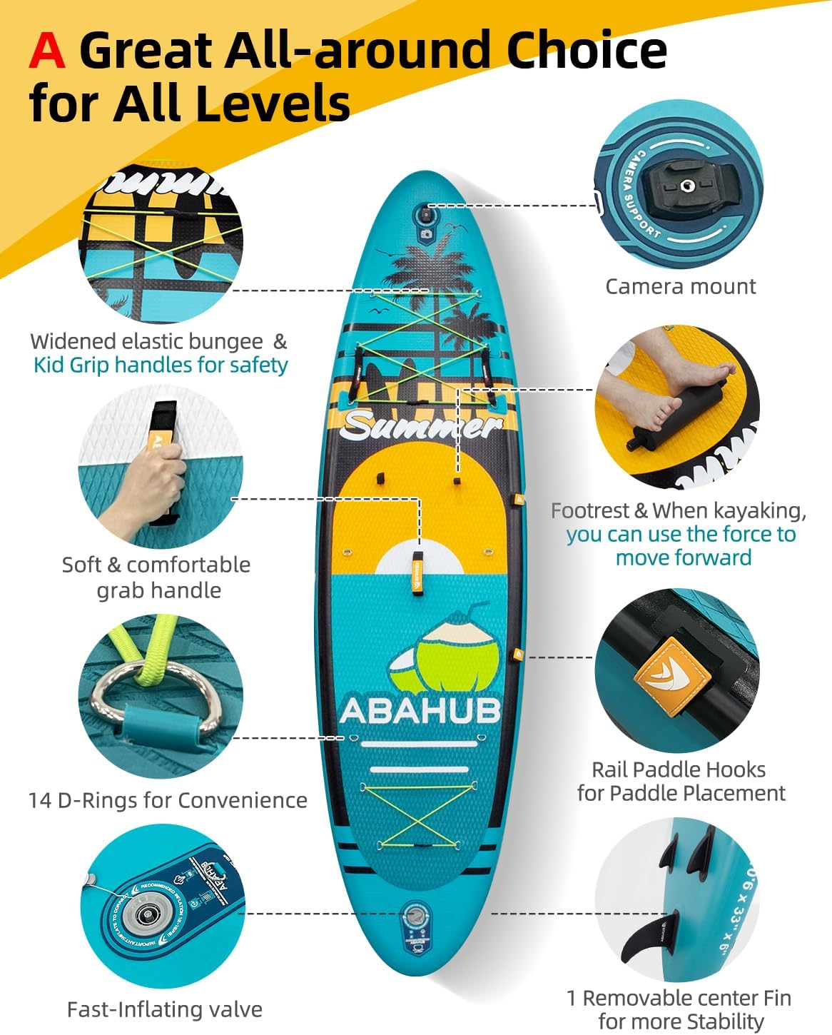 Papan Dayung Tiup Lebar 10,6 k - Fishing Kayak Paddle ulasan dan harga