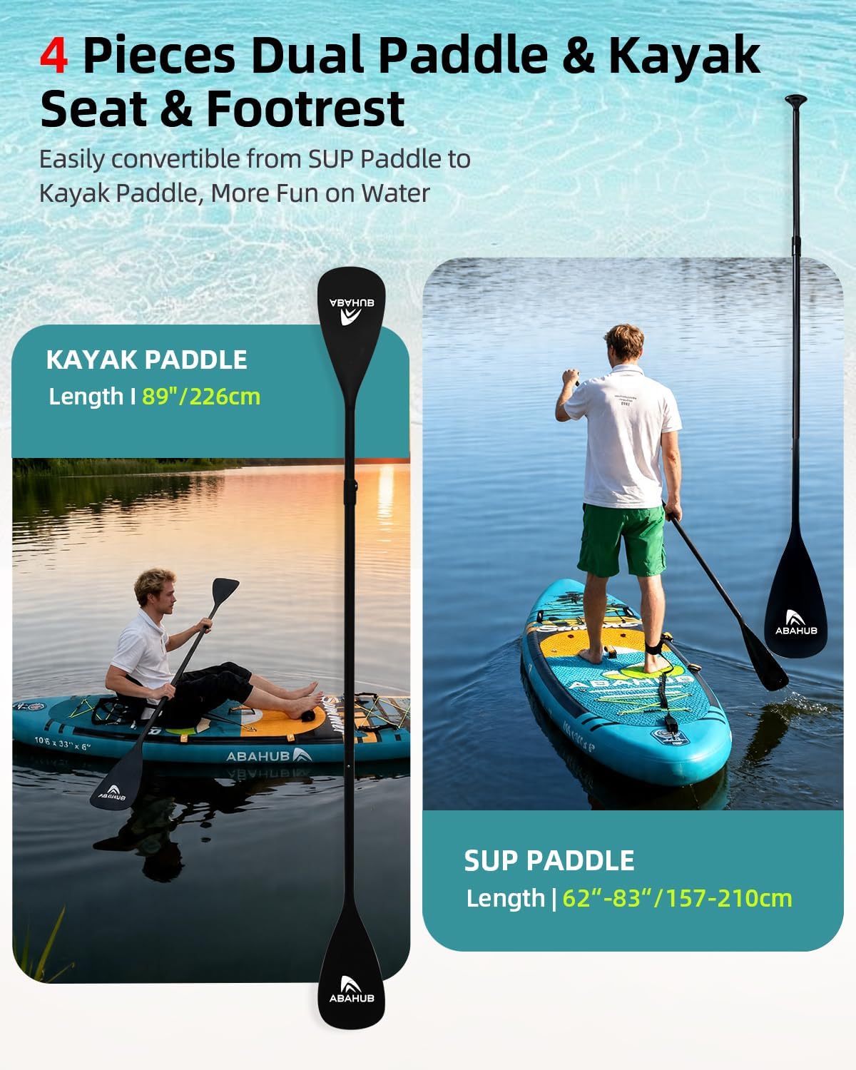 Papan Dayung Tiup Lebar 10,6 k - Fishing Kayak Paddle ulasan dan harga