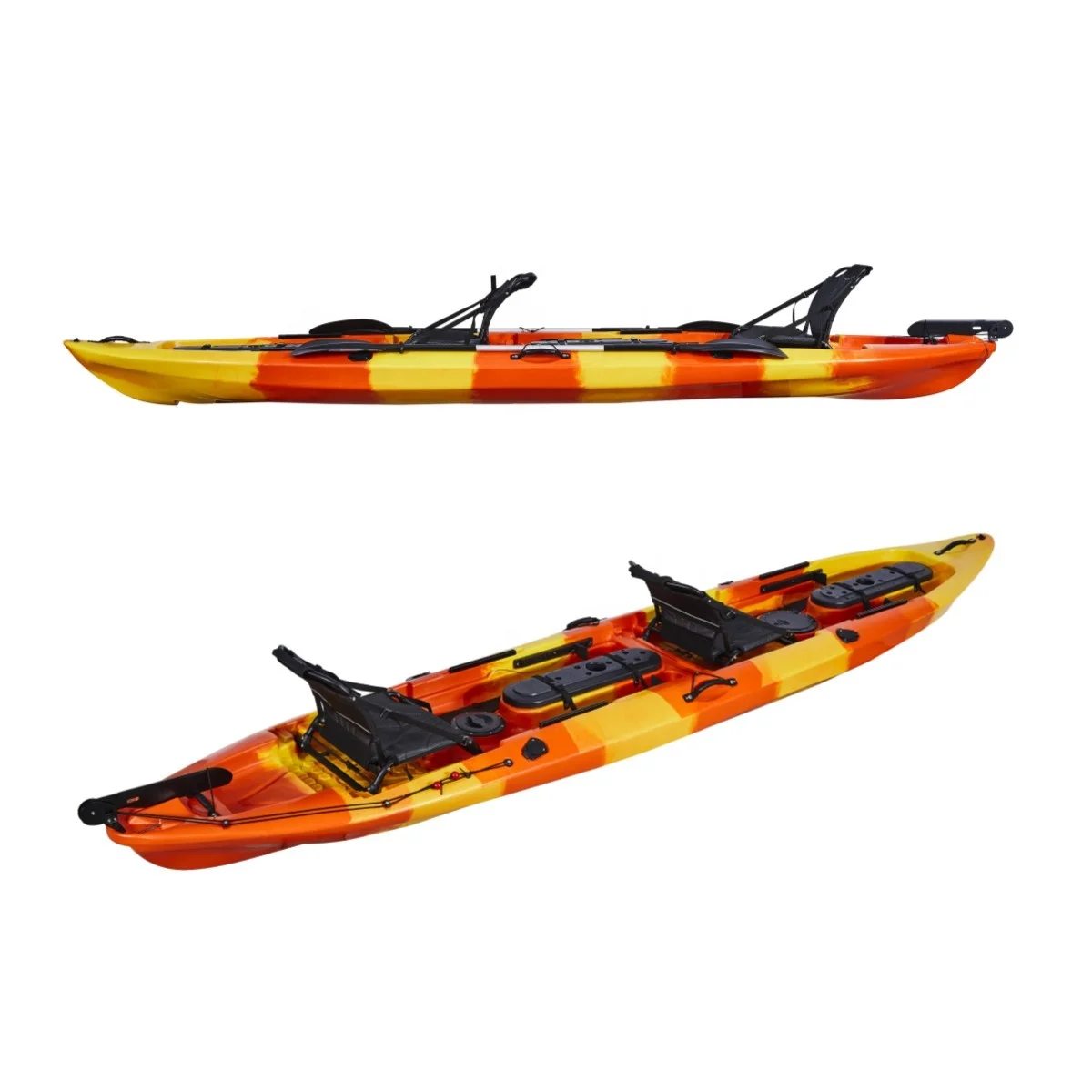 Grosir 2 orang Kayak plastik u - Fishing Kayak Paddle ulasan dan harga