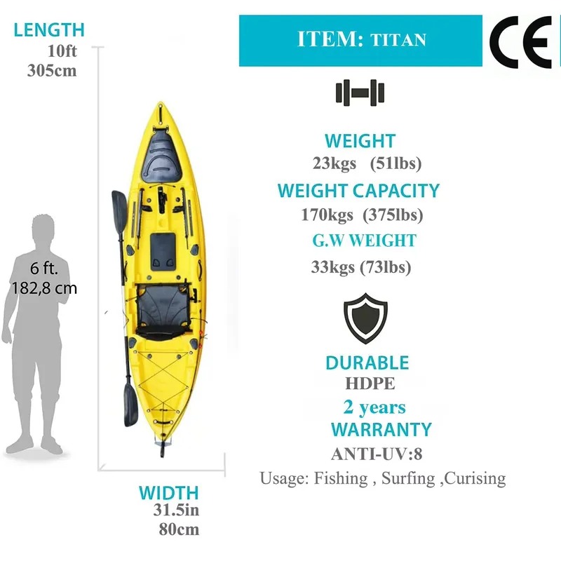 Kayak Pancing Duduk Tunggal 10 - Fishing Kayak Paddle ulasan dan harga
